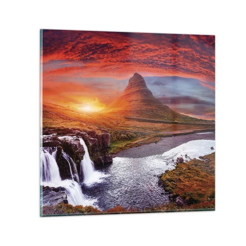 Glass picture - View of Middle-Earth - 30x30 cm