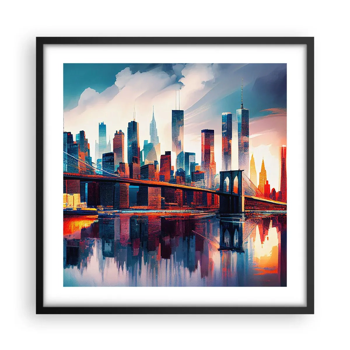 Poster in black frame - Fabulous New York - 50x50 cm