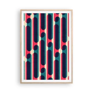 Poster in light oak frame - Inwards and Forwards - 70x100 cm