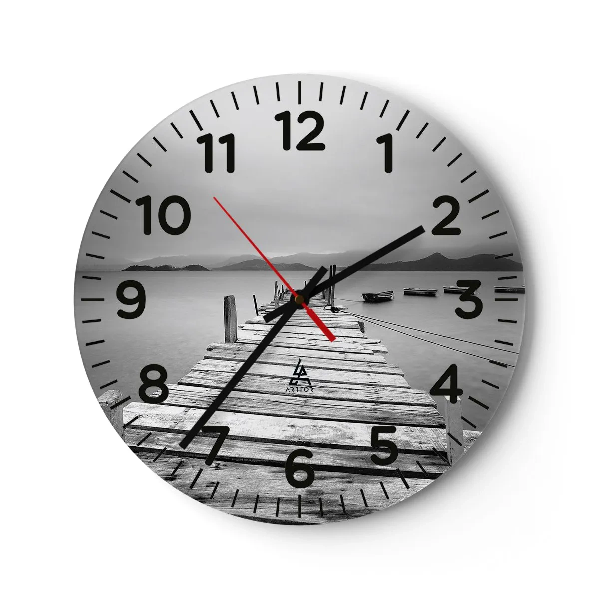 Wall clock - Clock on glass - In a Faraway Land - 30x30 cm