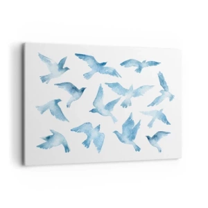 Canvas picture - Blue Birds - 100x70 cm