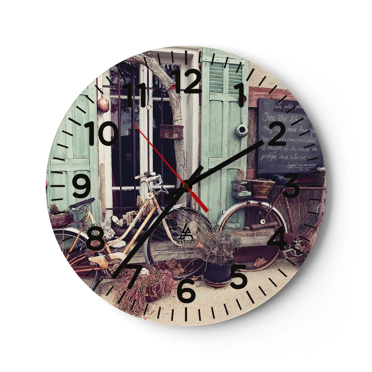 Wall clock - Clock on glass - Long Live Province - 40x40 cm