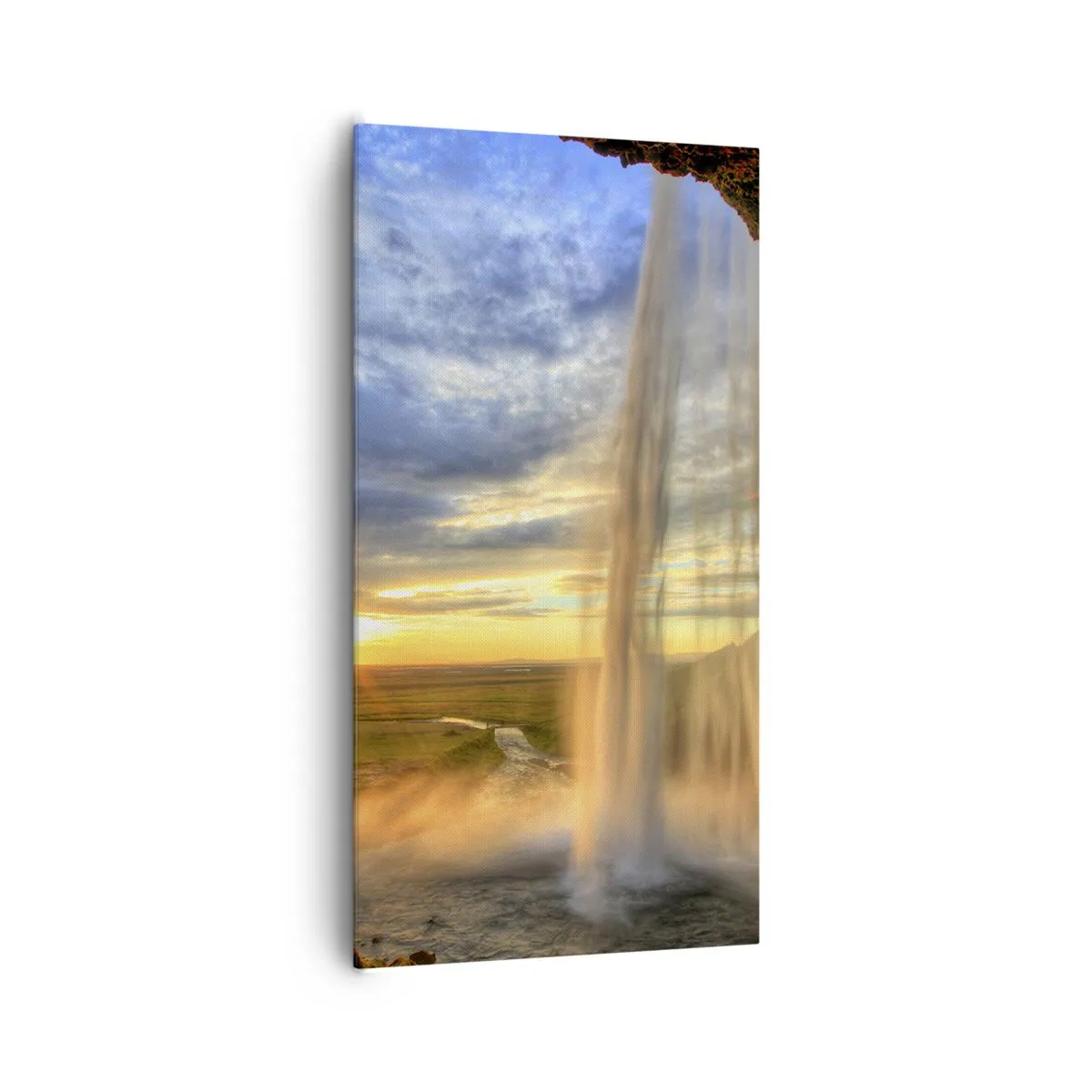 Canvas picture - World behind Raindrops - 65x120 cm