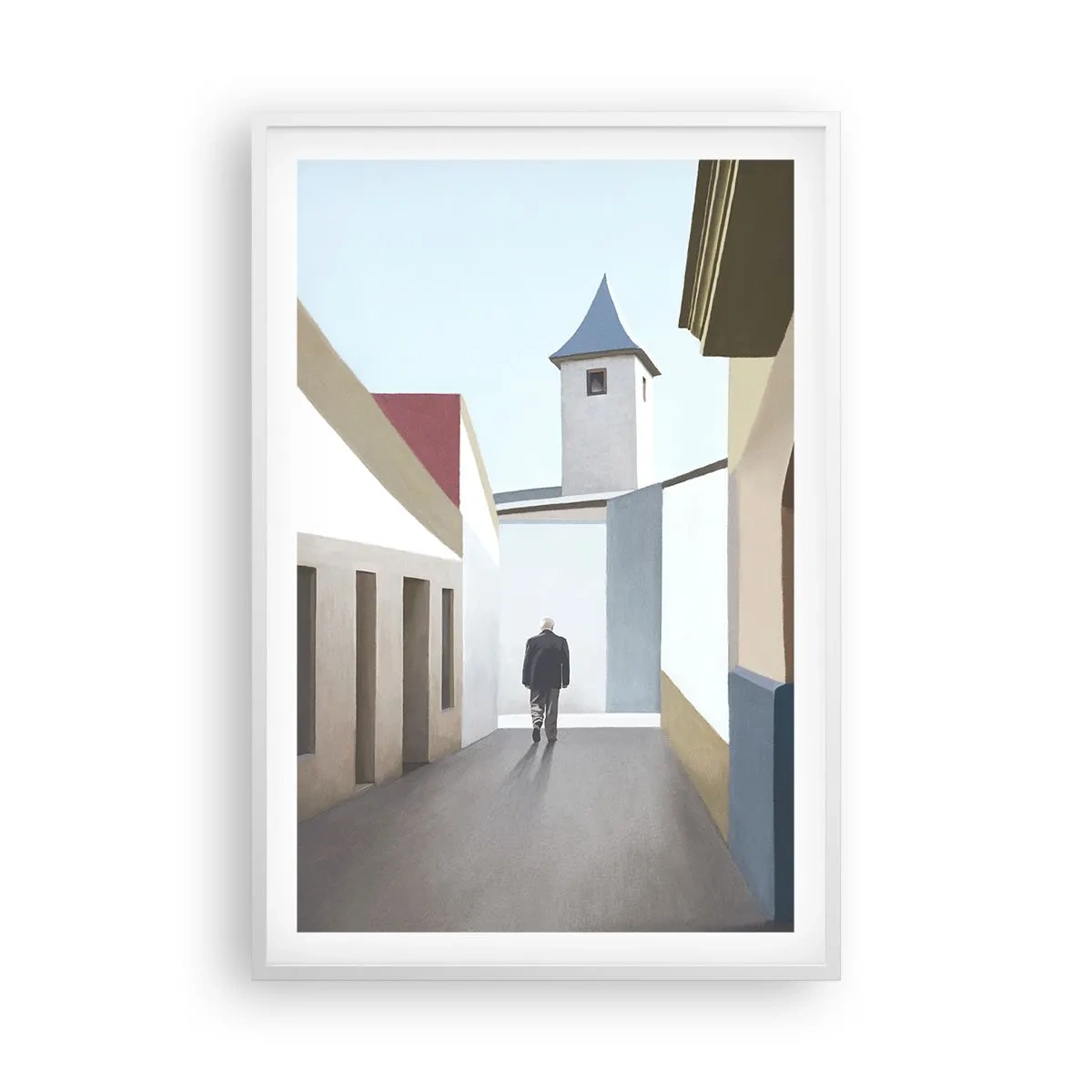 Poster in white frmae - Sunny Walk - 61x91 cm