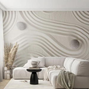 Self-Adhesive Photo Wallpaper Deluxe Sticker - Touch of Warmth - Abstraction, Piece, Sand - 400x280 cm