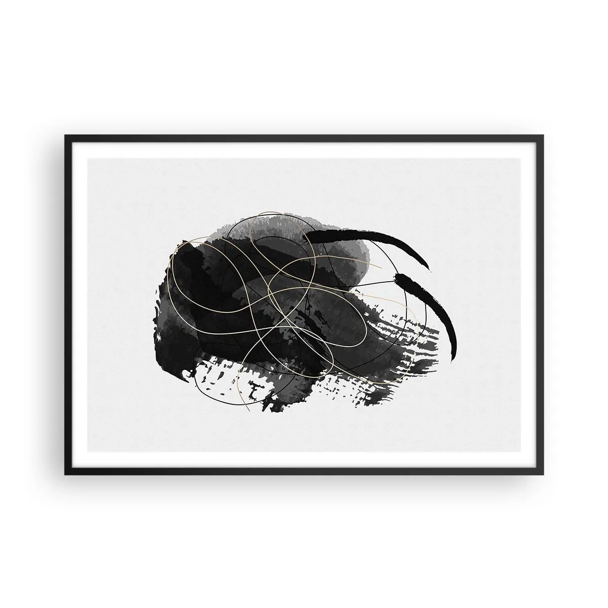 Poster in black frame - Made from Black - 100x70 cm
