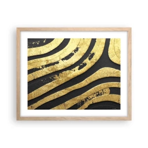 Poster in light oak frame - Everything Flows - 50x40 cm