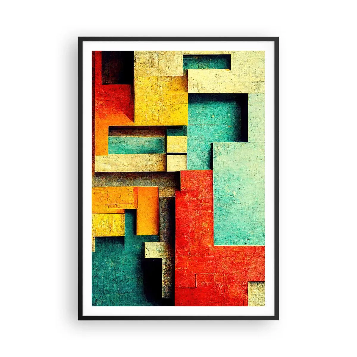 Poster in black frame - Festival of Right Angles - 70x100 cm