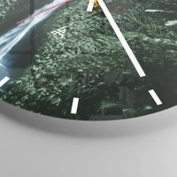 Clock face with lines