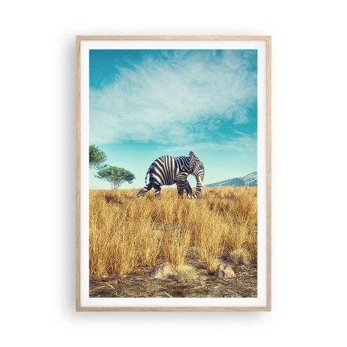 Poster in light oak frame - Greyness Is Not In Fashion - 70x100 cm