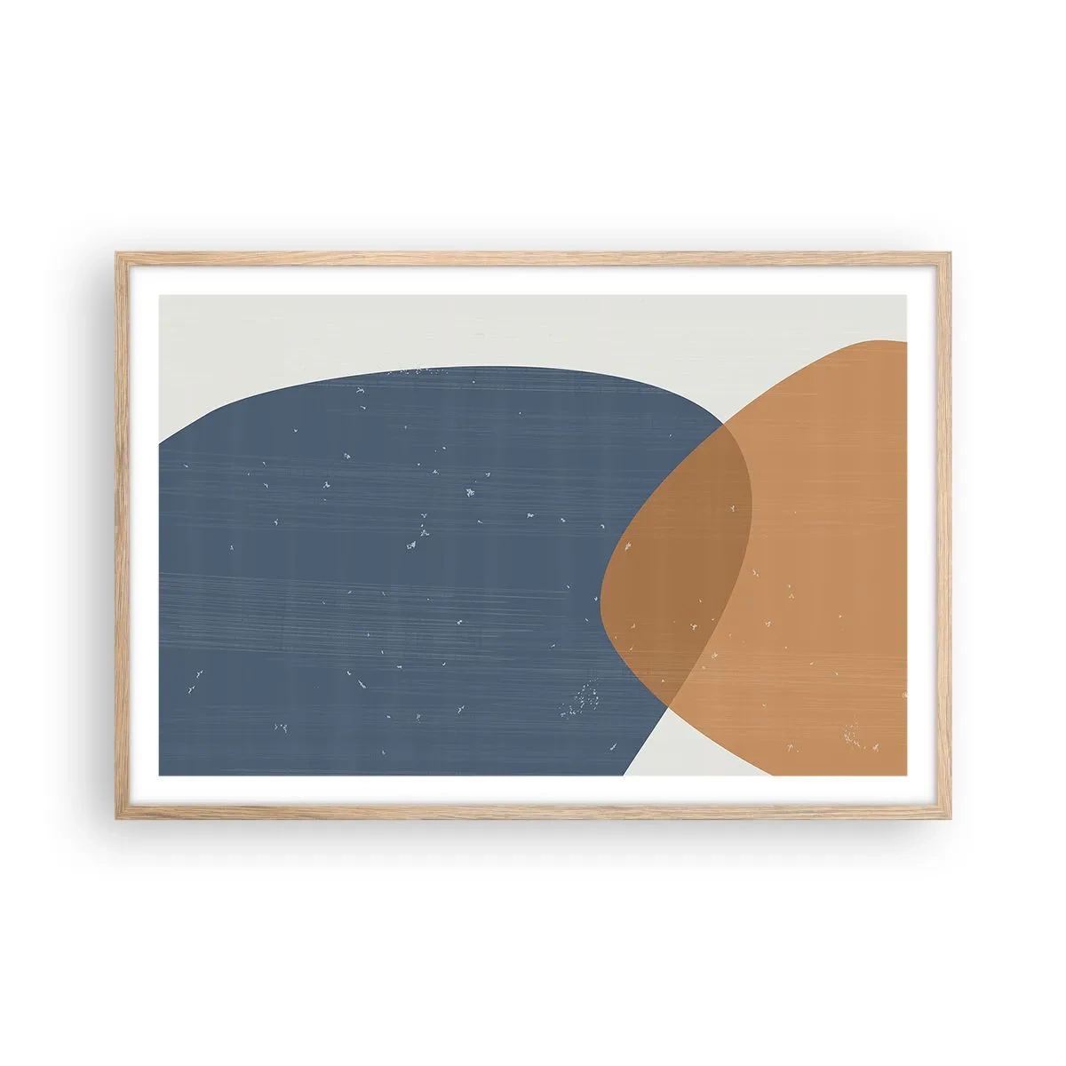 Poster in light oak frame - Ovals and Intersections - 91x61 cm