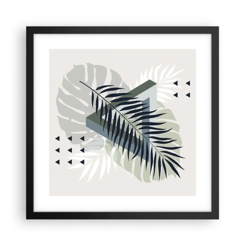 Poster in black frame - Nature and Geometry - Two Orders? - 40x40 cm