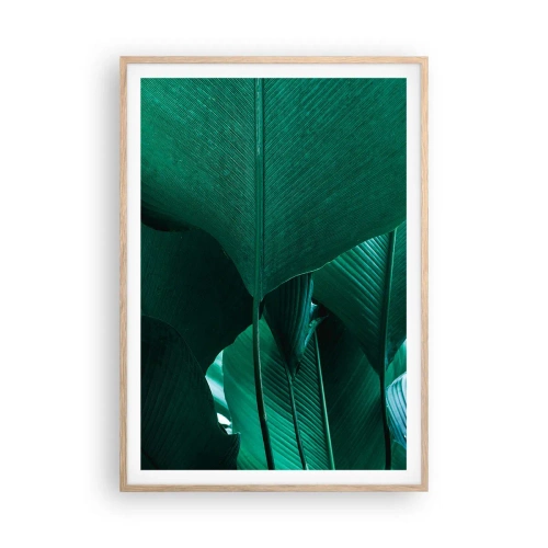 Poster in light oak frame - Turned towards Light - 70x100 cm