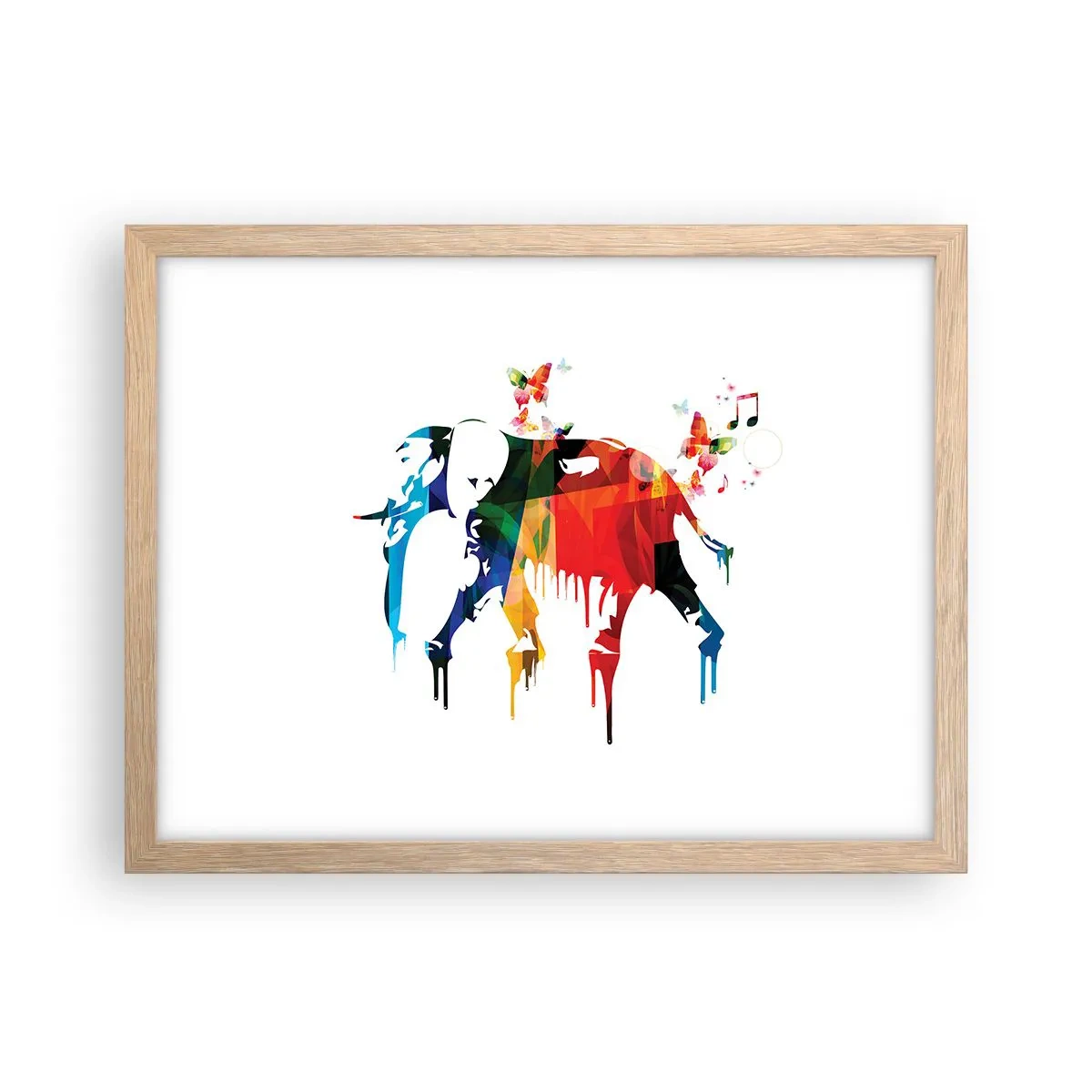 Poster in light oak frame - Everyone Can Dance - 40x30 cm
