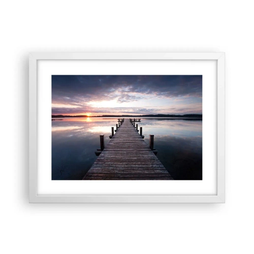 Poster in white frmae - Quiet Border of Night and Day - 40x30 cm