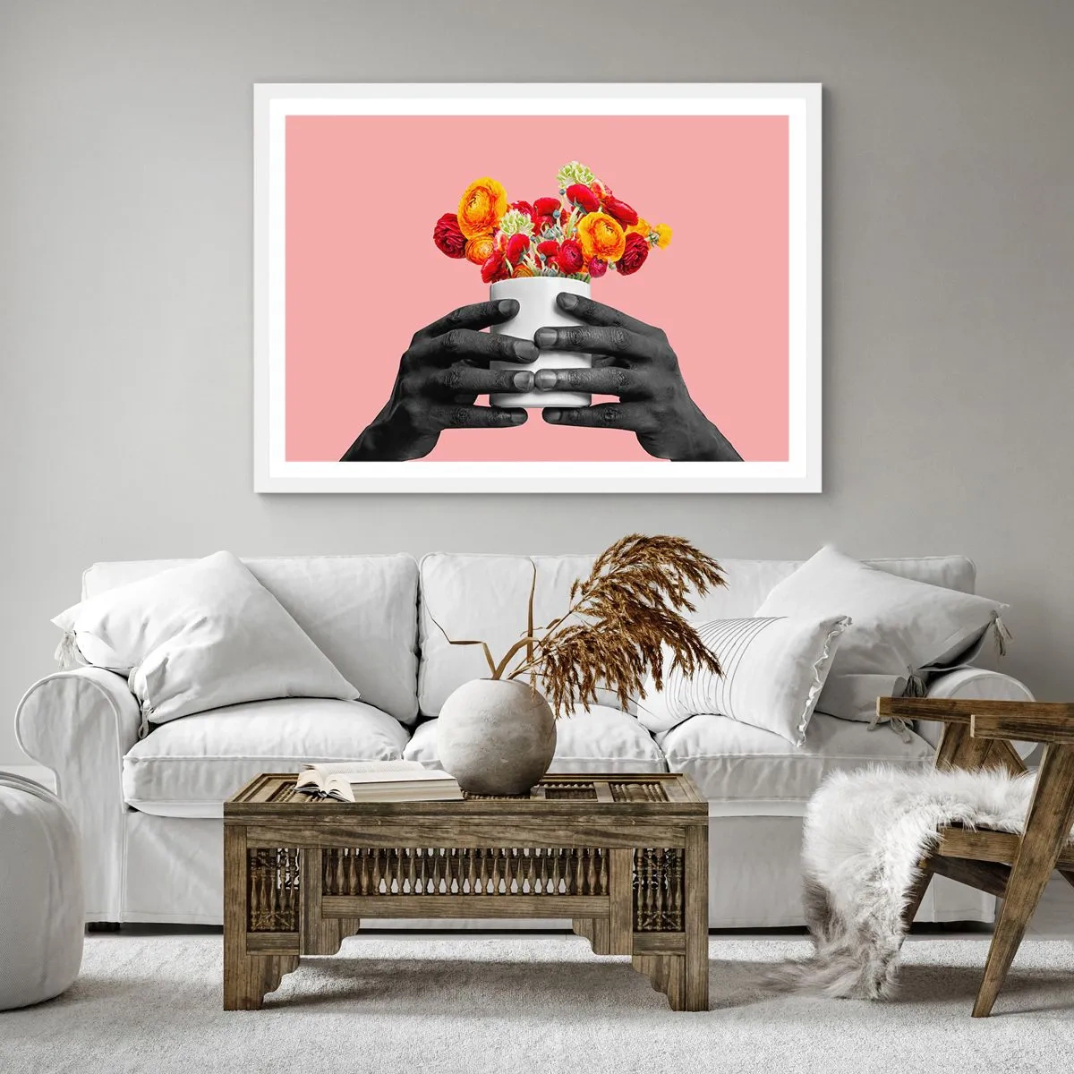 Poster in white frmae - Apotheosis of Life - 60x60 cm