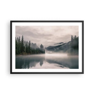 Poster in black frame - Musing in the Fog - 70x50 cm
