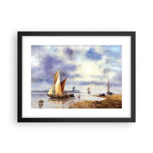 Poster in black frame - Return of Sailors - 40x30 cm