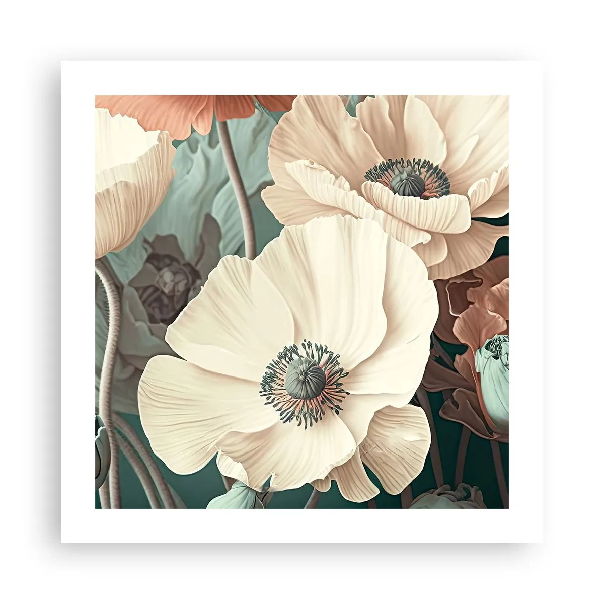 Poster - Whisper of the Poppies - 50x50 cm