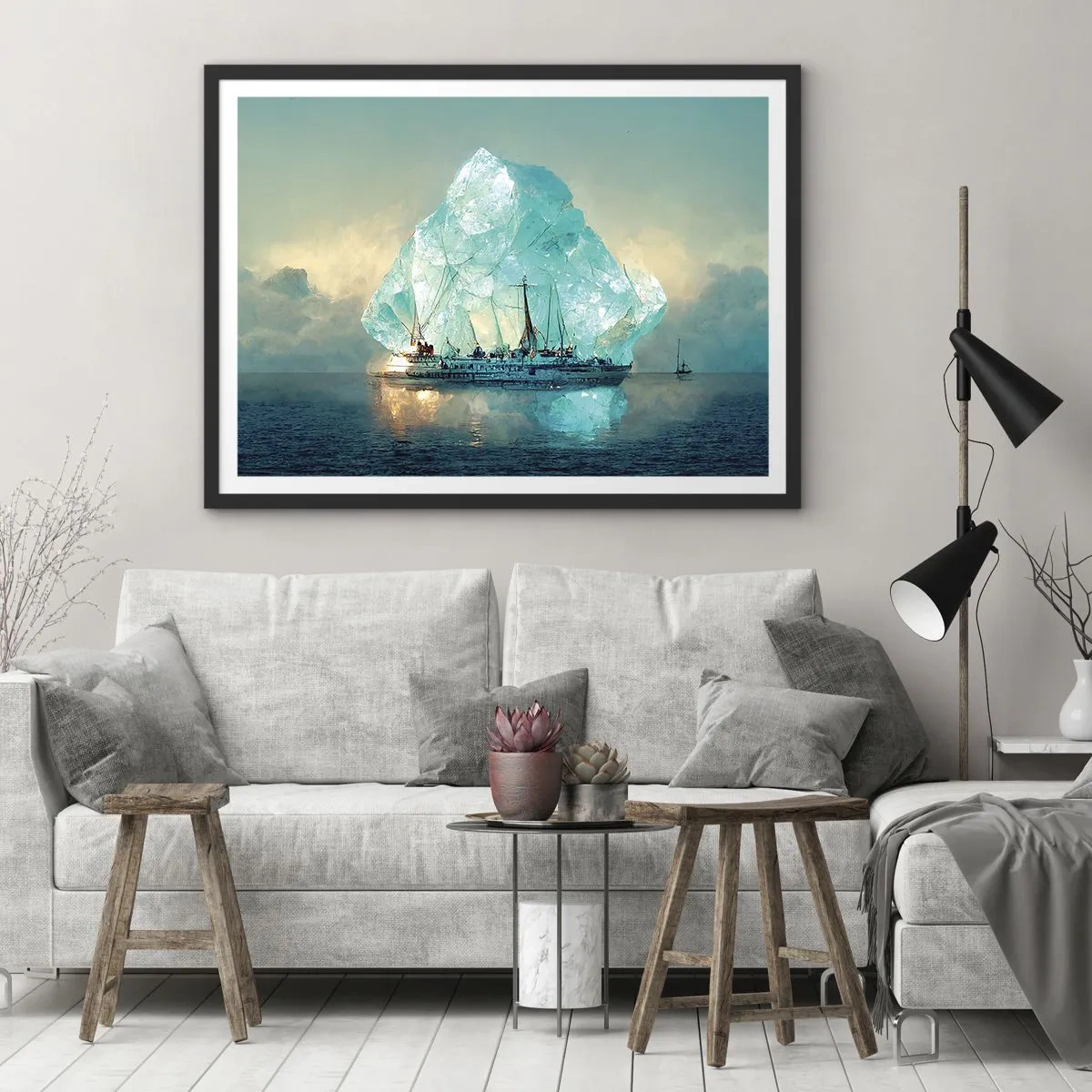 Poster in black frame - Arctic Diamond - 100x70 cm