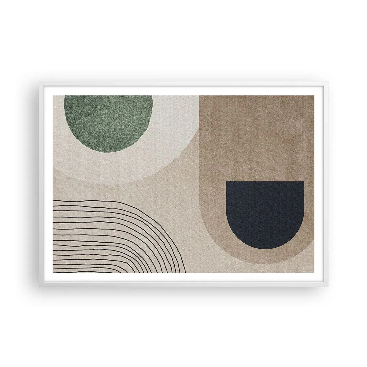 Poster in white frmae - Gentleness of an Oval - 100x70 cm