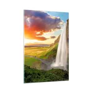 Glass picture - Midsummer in Iceland - 80x120 cm