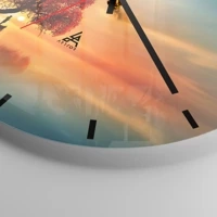 Clock face with lines