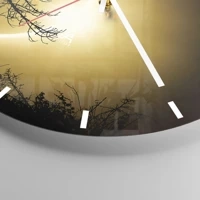 Clock face with lines