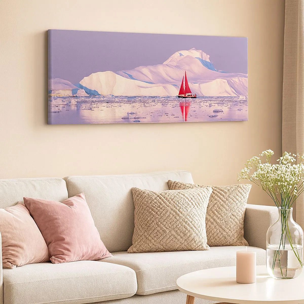 Canvas picture - Heat of the Sail, Cold of the Ice - 100x40 cm