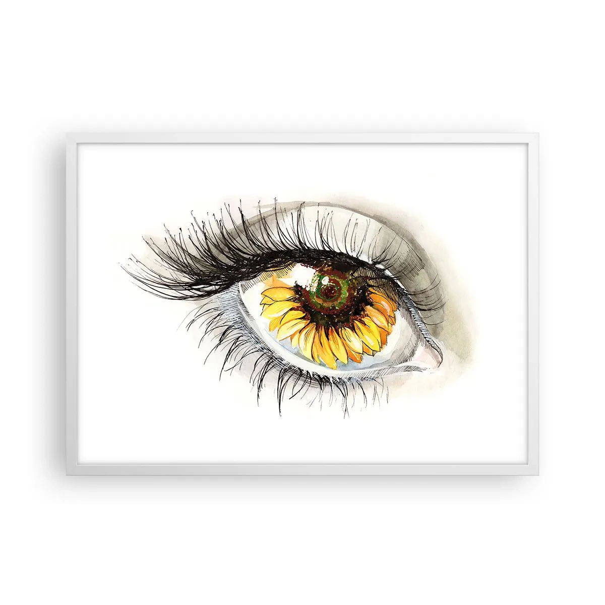 Poster in white frmae - Look Hot As a Summer - 70x50 cm