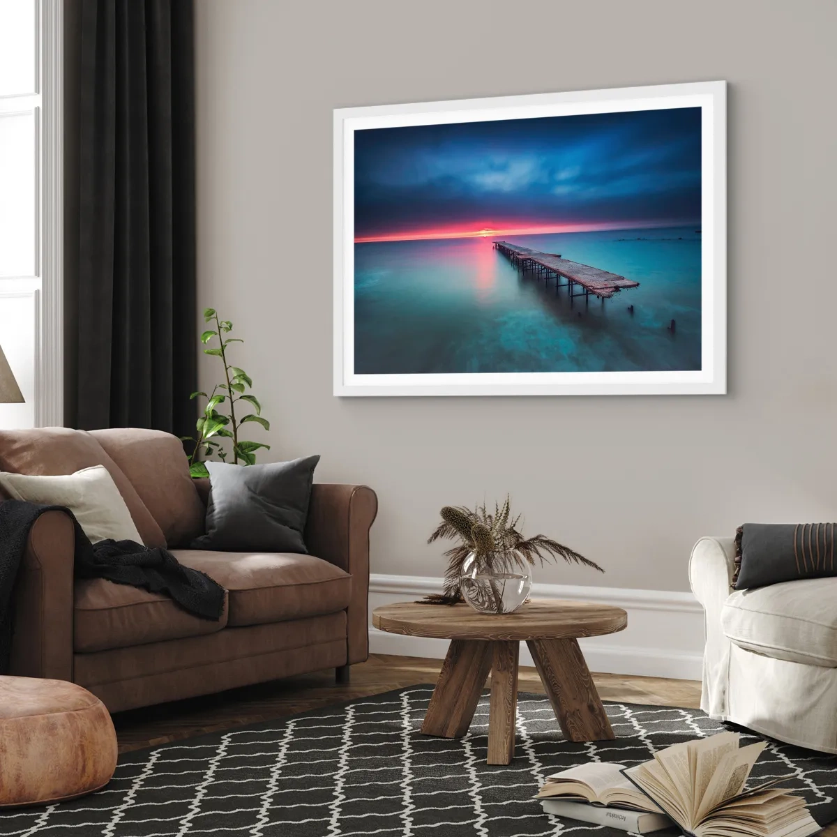 Poster in white frmae - Between Heaven and Earth - 100x70 cm