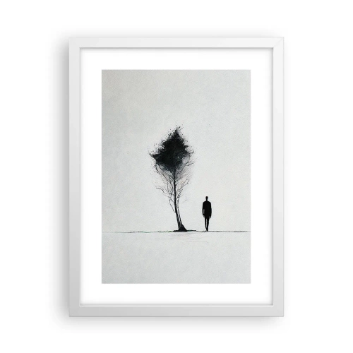 Poster in white frmae - We All Migrate - 30x40 cm