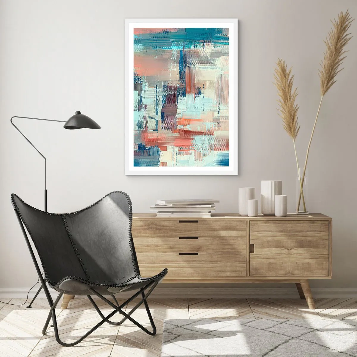 Poster in white frmae - Reaching Light - 70x100 cm