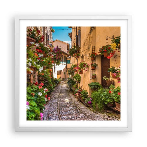 Poster in white frmae - Italian Back Street - 50x50 cm