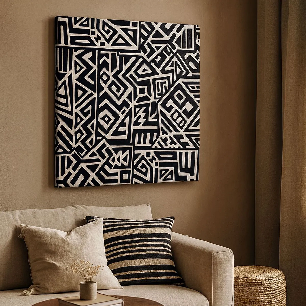 Canvas picture - Precolumbian Composition - 30x30 cm