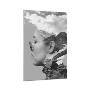Glass picture - Cloudy Portrait - 70x100 cm