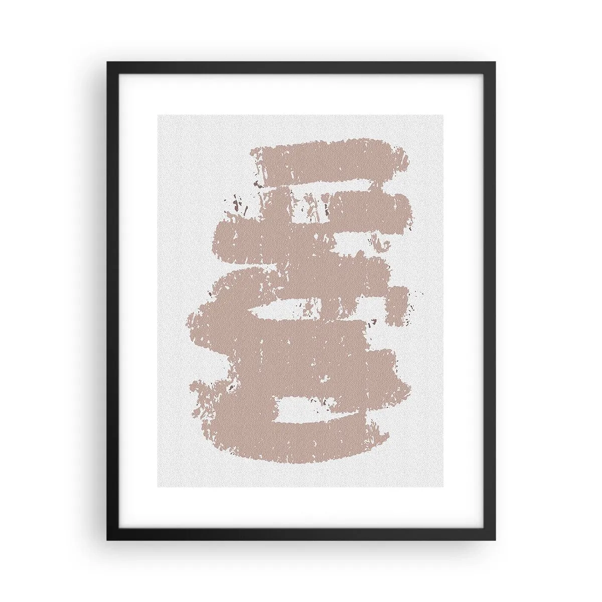 Poster in black frame - Abstract in Delicate Pink - 40x50 cm