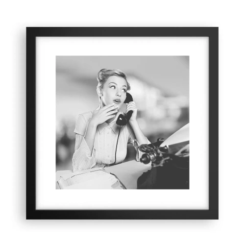 Poster in black frame - Hello, Here Come the 50-ies - 30x30 cm