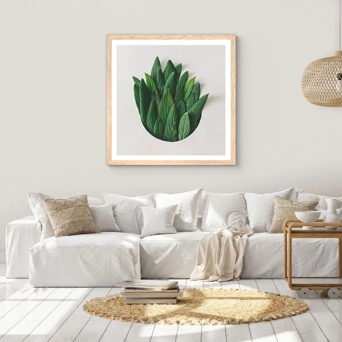 Poster in light oak frame - Untamed Curiosity - 40x40 cm