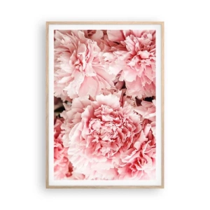 Poster in light oak frame - Pink Dreams - 70x100 cm