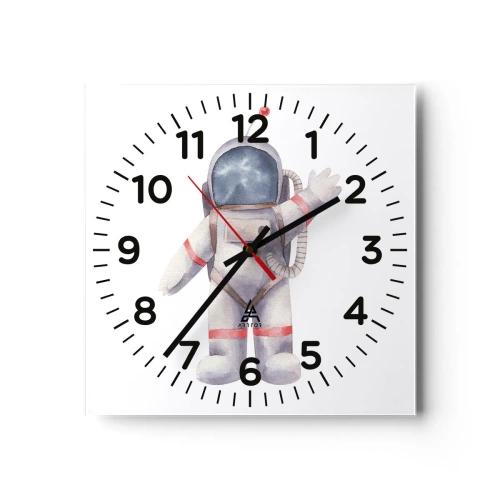 Wall clock - Clock on glass - So Long! - 30x30 cm