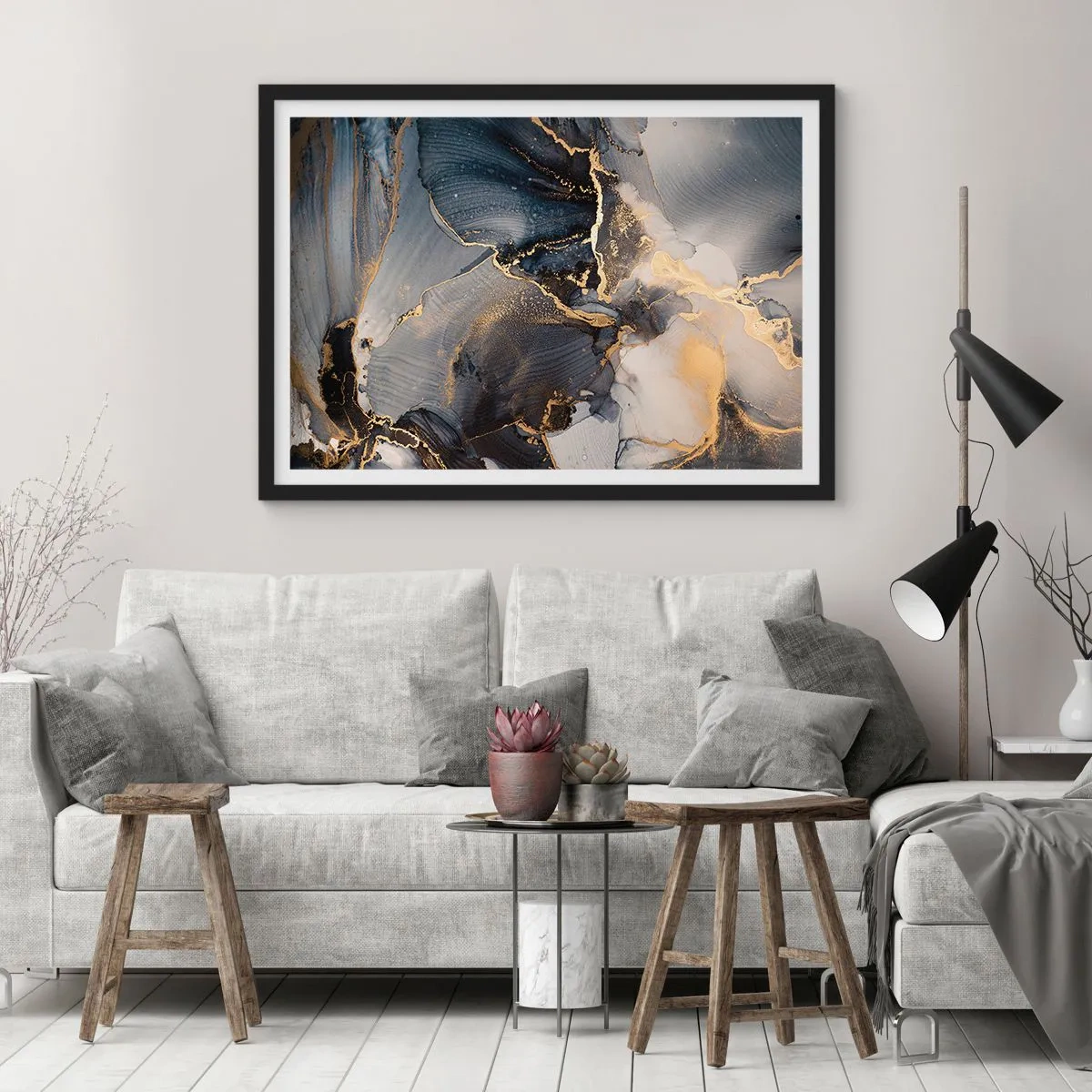 Poster in black frame - Life of a Stone - 50x40 cm