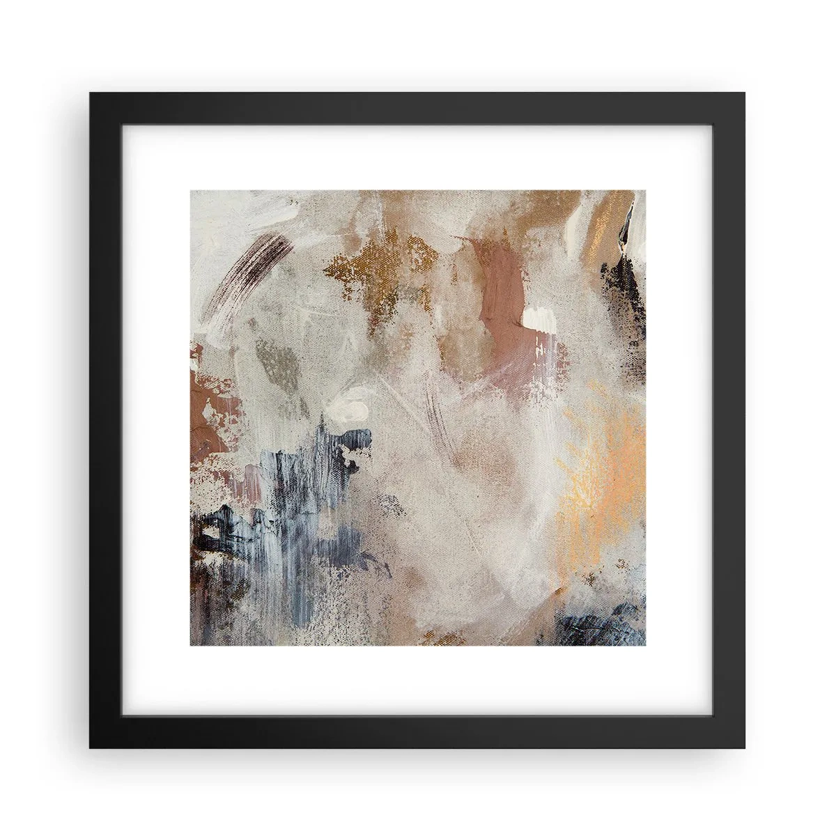Poster in black frame - Foggy Abstract - 30x30 cm