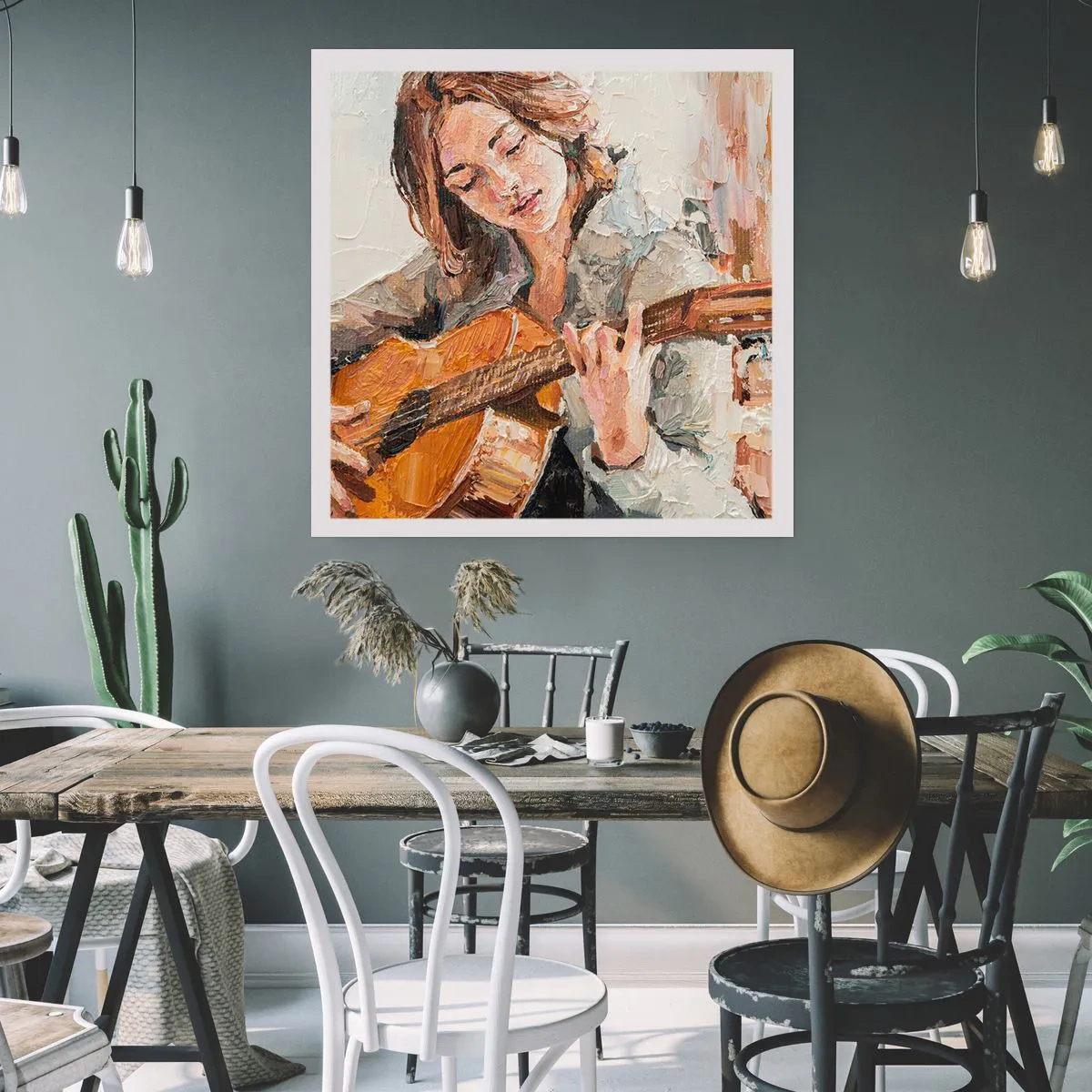 Poster - Concert for Guitar and Girly Heart - 40x40 cm