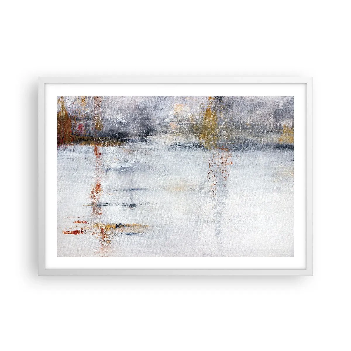 Poster in white frmae - Behind a Curtain of Air - 70x50 cm