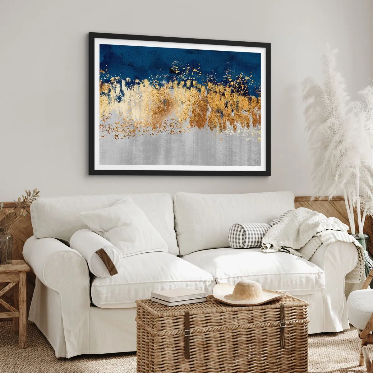 Poster in black frame - Modern Composition and Twinkle - 70x50 cm