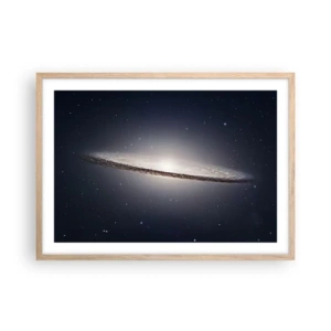 Poster in light oak frame - A Long Time Ago in a Distant Galaxy - 70x50 cm