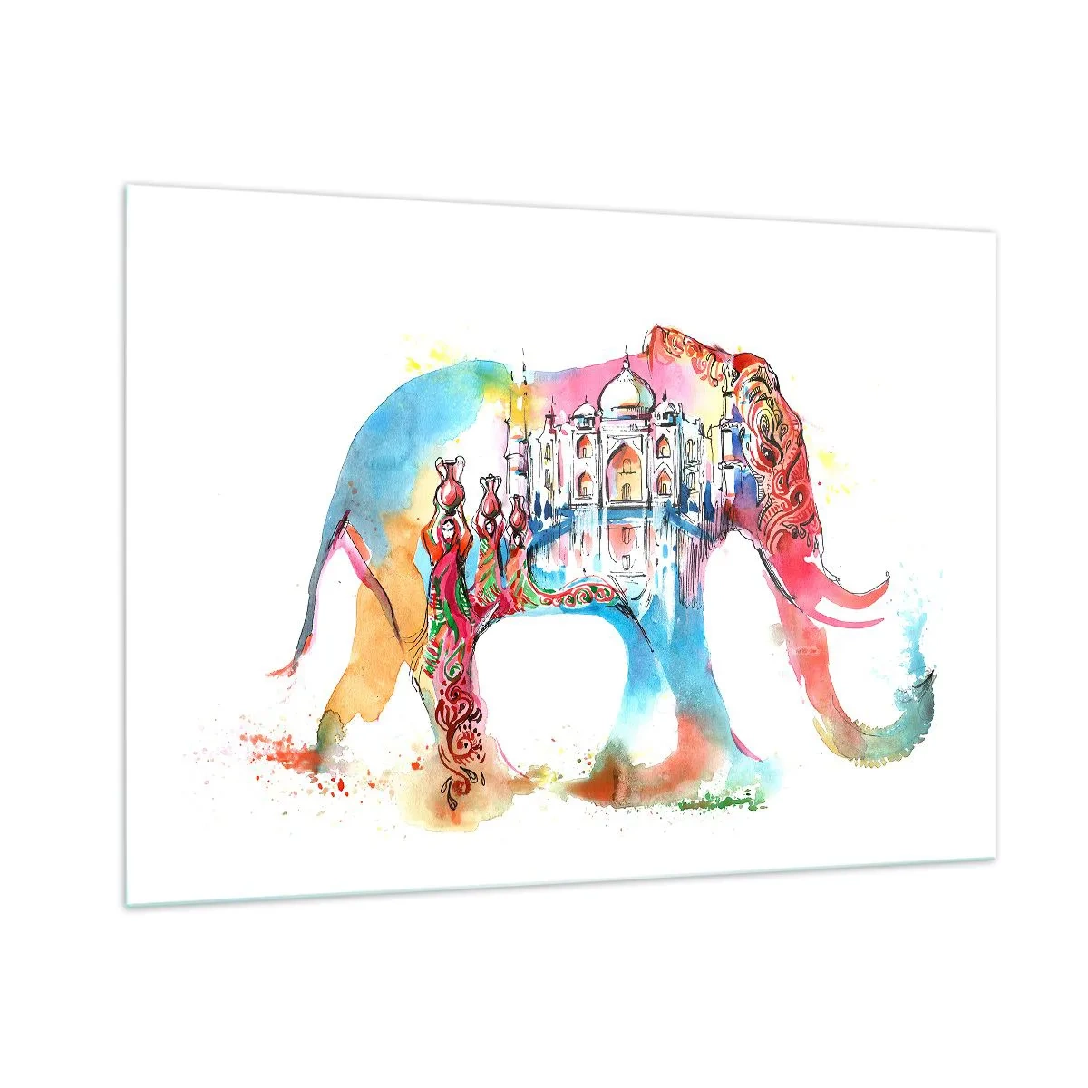 Glass picture - India - Atmosphere of Love - 100x70 cm