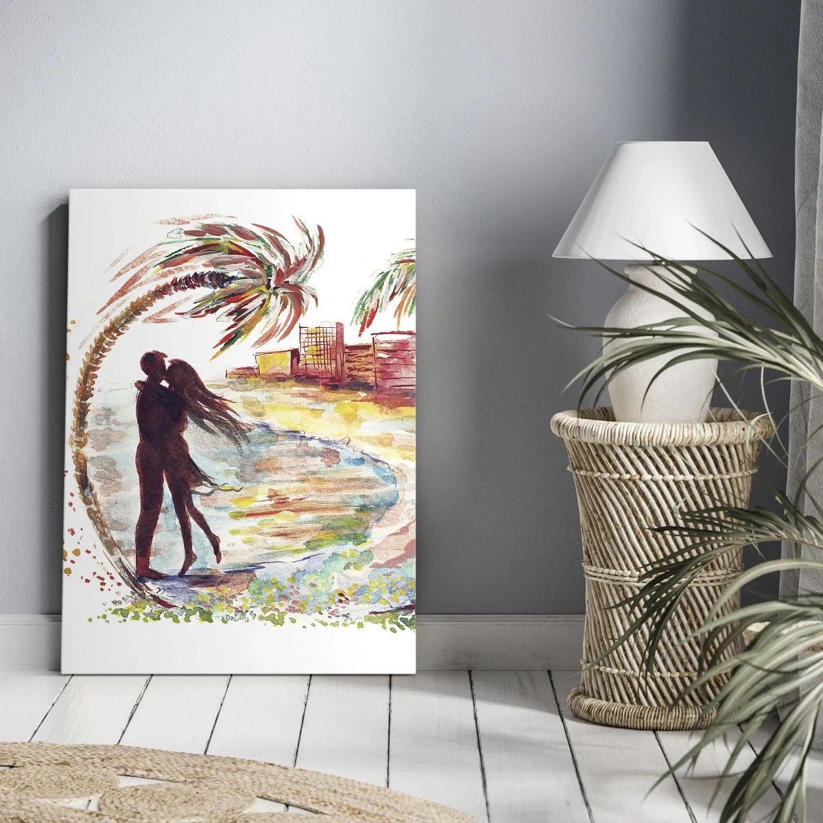 Canvas picture - Romantic Holiday - 45x80 cm