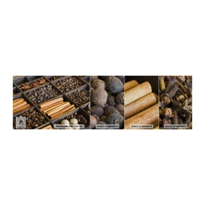 Photo Wallpaper Sample Premium Sand - Treasury of Aromas - Spices, Coffee, Cinnamon - 100x30 cm